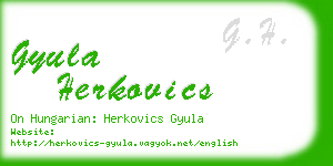 gyula herkovics business card